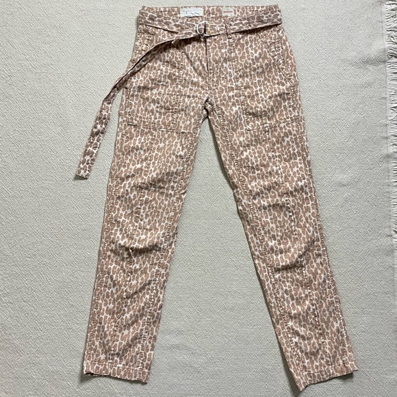 Anthropologie Wanderer Animal Print Utility Pants 25 - Picture 2 of 7